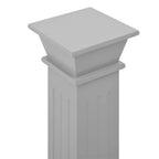 Soporte plantas pilar cuadrado clásico gris 17x17x66 cm MDF