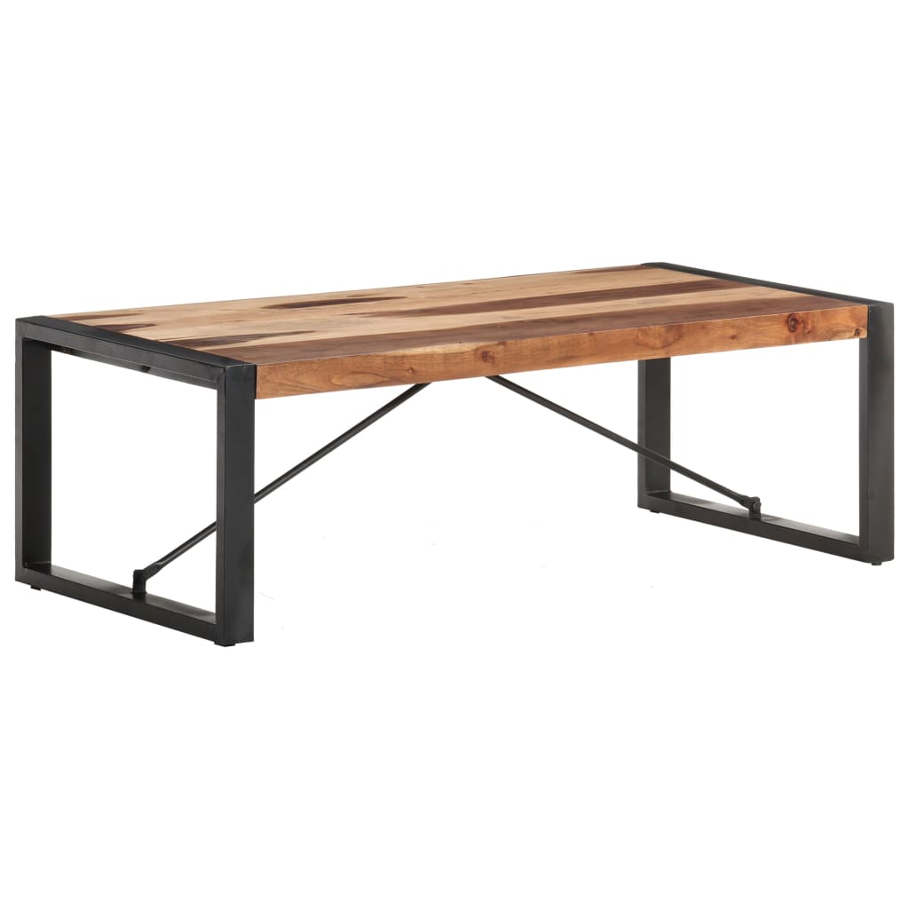 Mesa de centro de madera maciza 120x60x40 cm