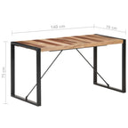 Mesa de comedor madera maciza 140x70x75 cm