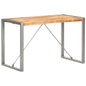 Mesa de sala de jantar em madeira de mangueira maciça rugosa 120x60x75 cm