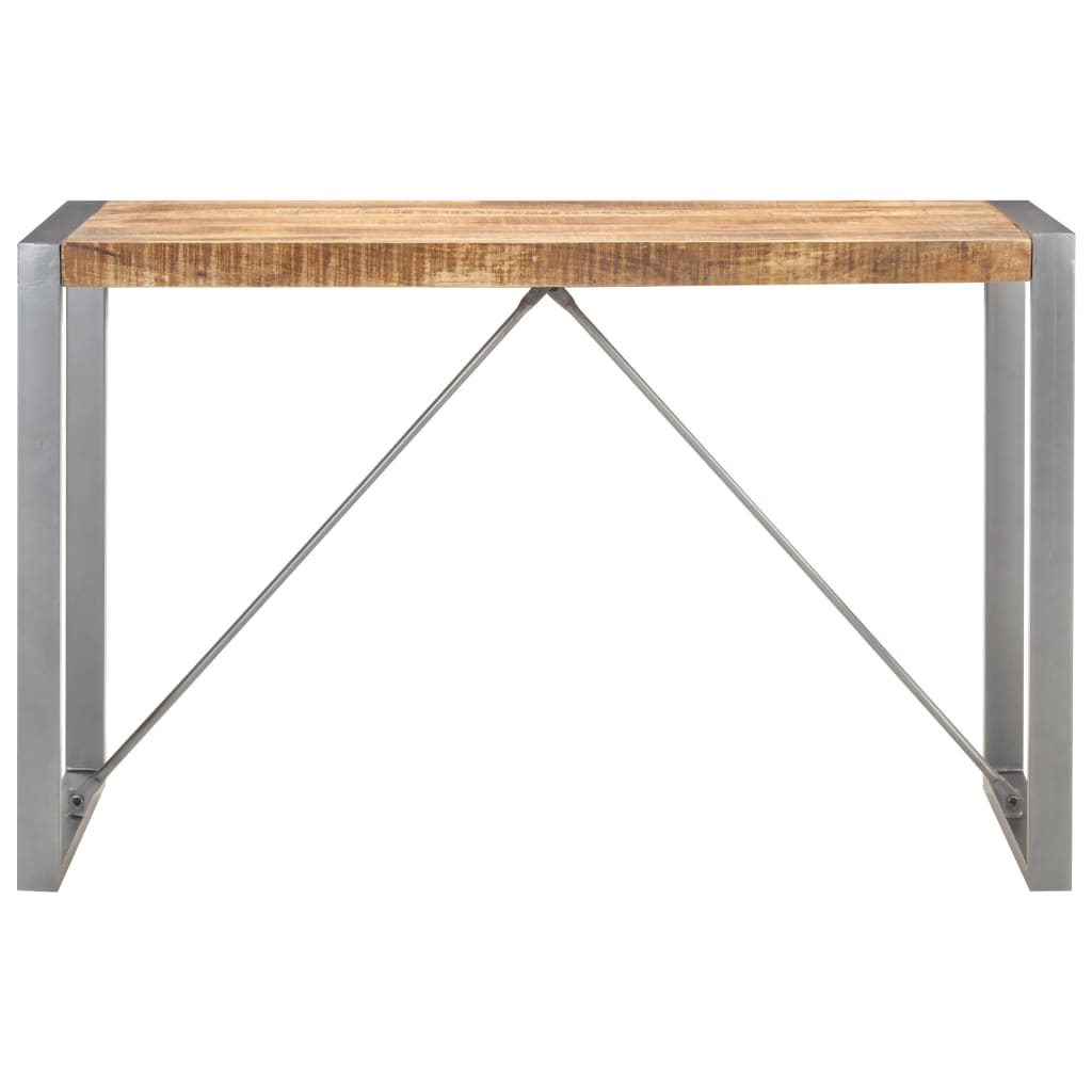 Mesa de comedor madera maciza de mango rugosa 120x60x75 cm