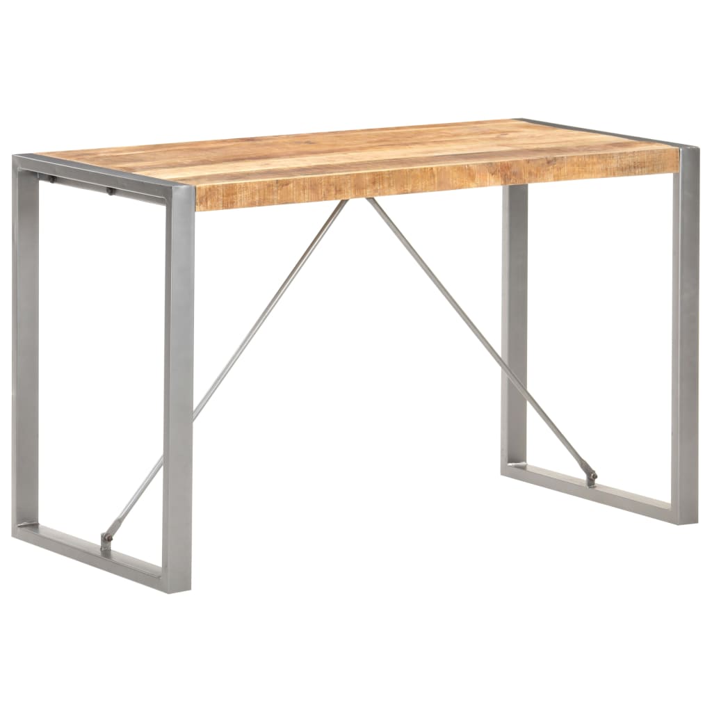 Mesa de comedor madera maciza de mango rugosa 120x60x75 cm