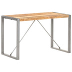 Mesa de comedor madera maciza de mango rugosa 120x60x75 cm