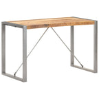 Mesa de comedor madera maciza de mango rugosa 120x60x75 cm