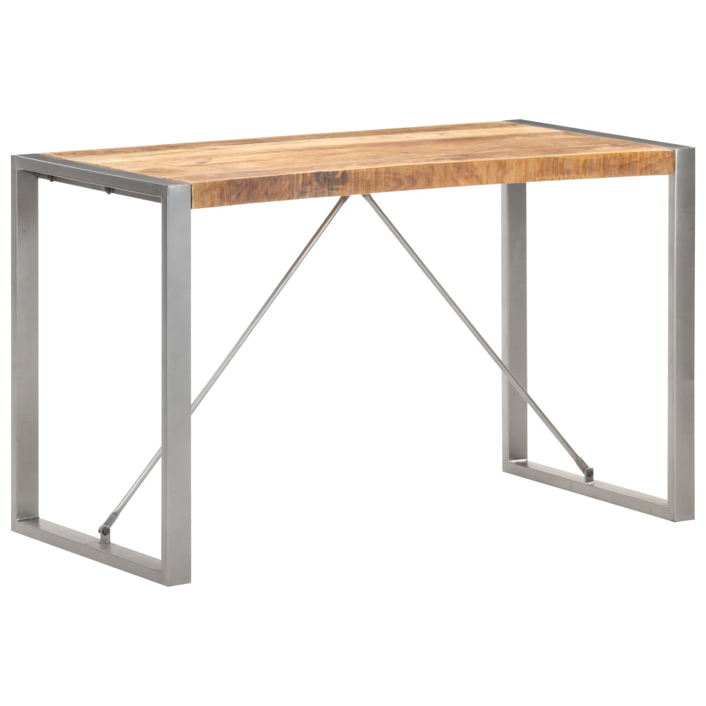 Mesa de comedor madera maciza de mango rugosa 120x60x75 cm