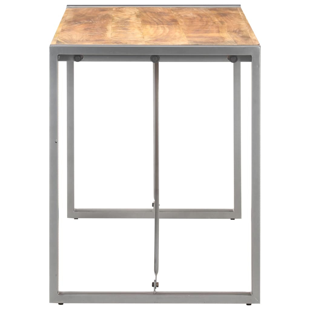 Mesa de comedor madera maciza de mango rugosa 120x60x75 cm
