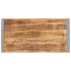 Mesa de comedor madera maciza de mango rugosa 120x60x75 cm