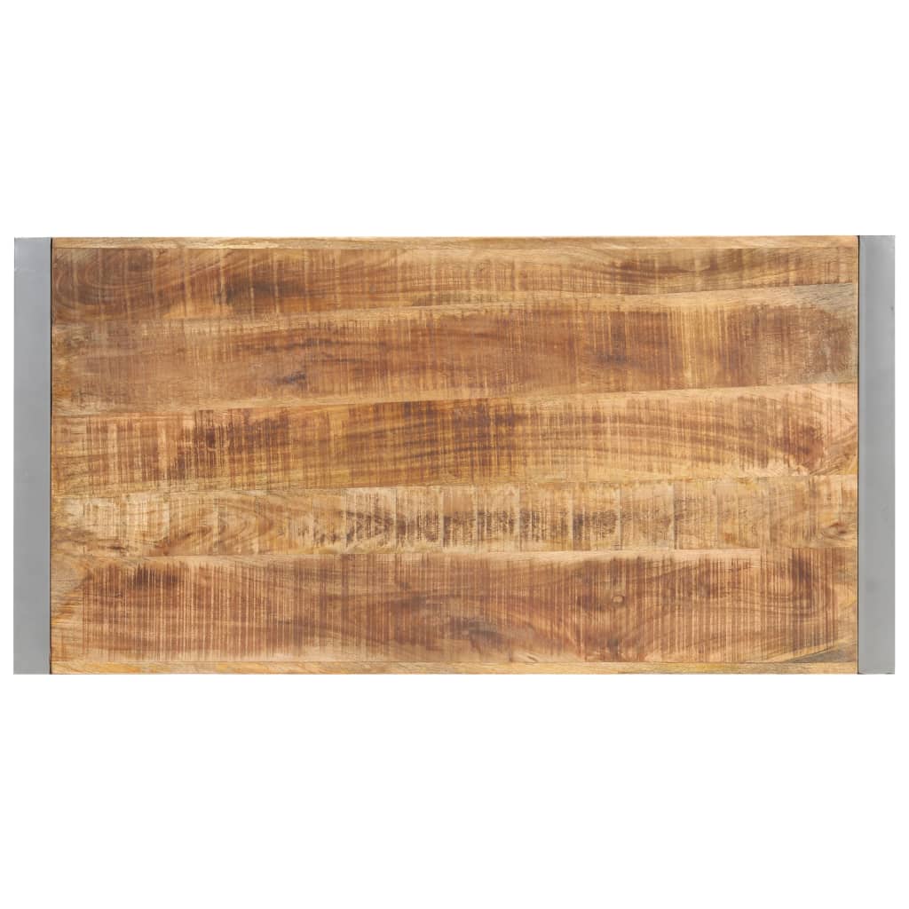 Mesa de comedor madera maciza de mango rugosa 120x60x75 cm