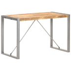 Mesa de comedor madera maciza de mango rugosa 120x60x75 cm
