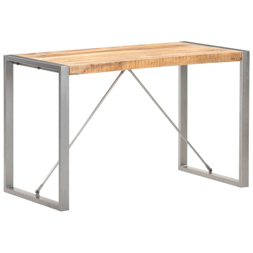 Mesa de comedor madera maciza de mango rugosa 120x60x75 cm