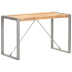 Mesa de comedor madera maciza de mango rugosa 120x60x75 cm