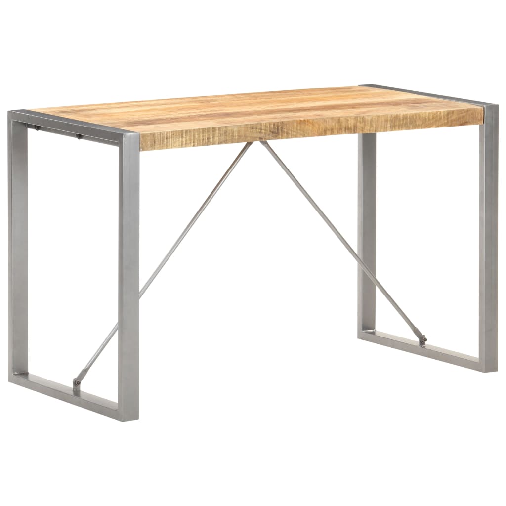 Mesa de comedor madera maciza de mango rugosa 120x60x75 cm