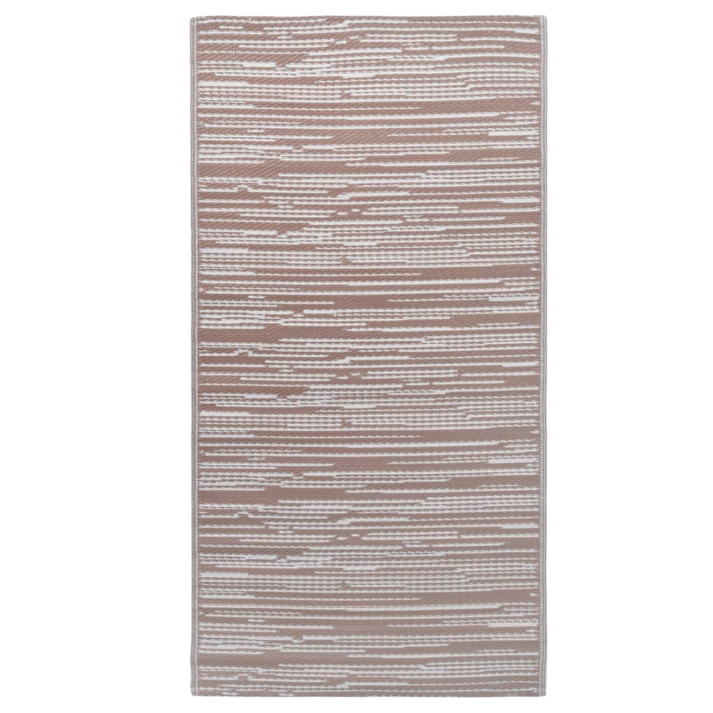 Alfombra de exterior PP marrón 120x180 cm