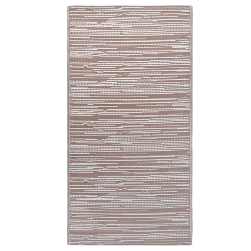 Alfombra de exterior PP marrón 120x180 cm