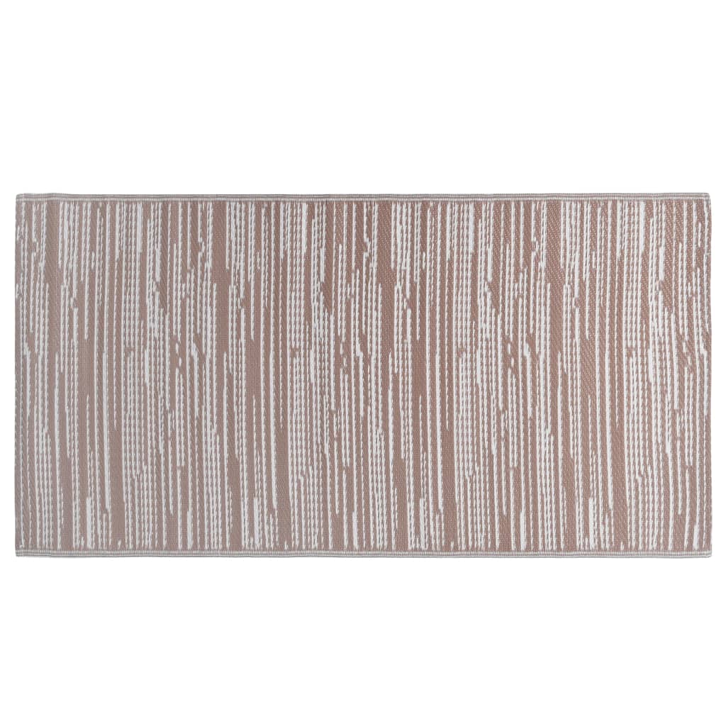 Alfombra de exterior PP marrón 120x180 cm