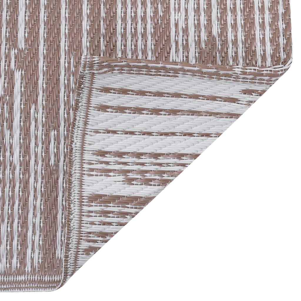 Brown outdoor PP rug 120x180 cm
