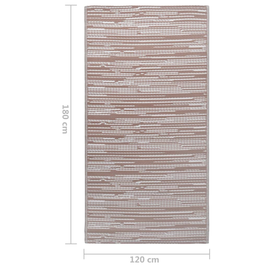 Brown outdoor PP rug 120x180 cm