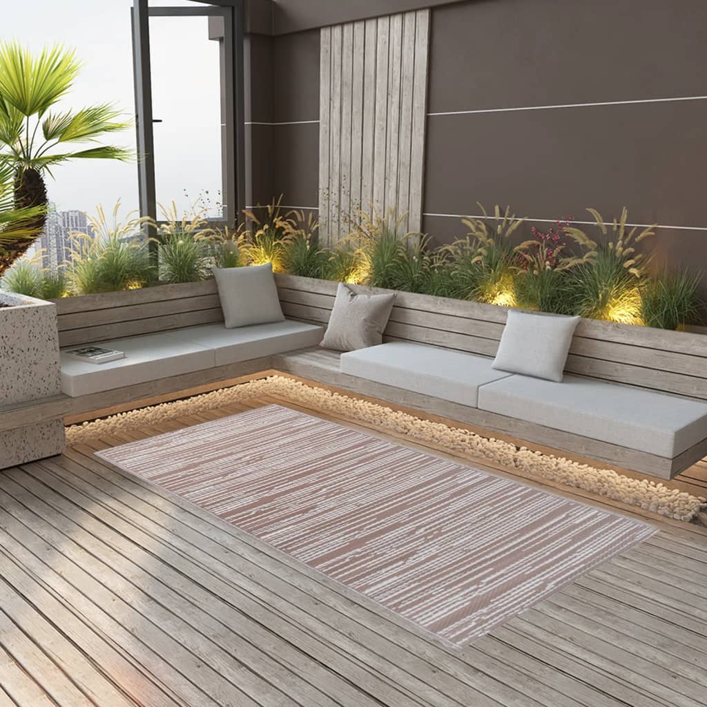 Brown outdoor PP rug 120x180 cm