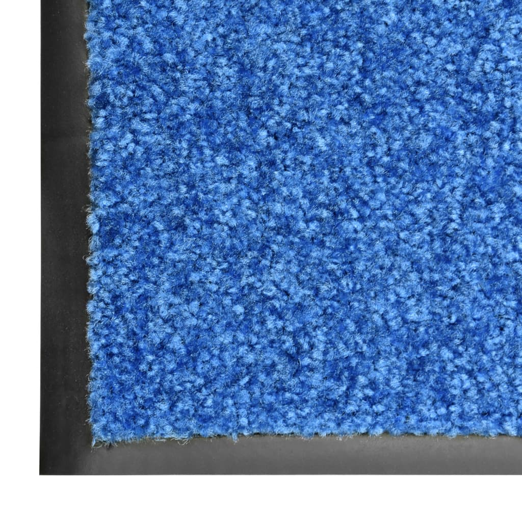 Felpudo lavable azul 120x180 cm