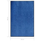 Felpudo lavable azul 120x180 cm