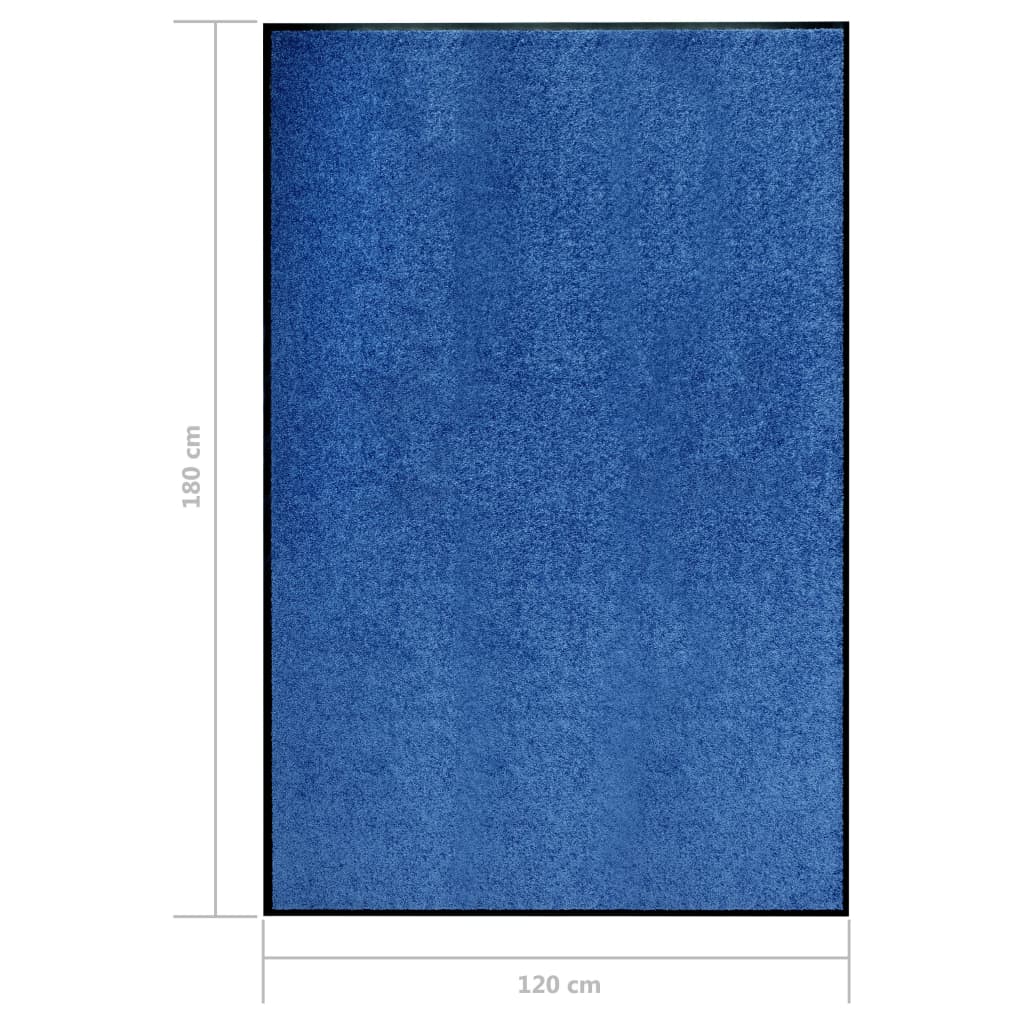 Felpudo lavable azul 120x180 cm