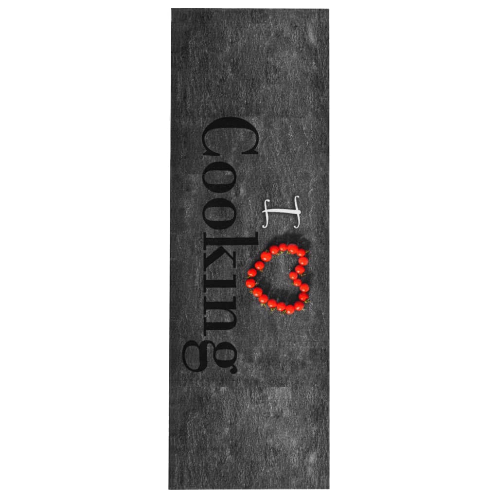 Alfombra de cocina lavable Coffee azul 45x150 cm