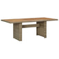 Mesa comedor jardín vidrio ratán sintético negro 200x100x74 cm