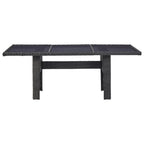 Mesa comedor jardín vidrio ratán sintético negro 200x100x74 cm