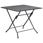 Mesa plegable de malla de acero antracita 80x80x72 cm