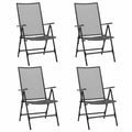 Sillas plegables de malla de acero 4 unidades gris antracita