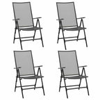 Sillas plegables de malla de acero 4 unidades gris antracita