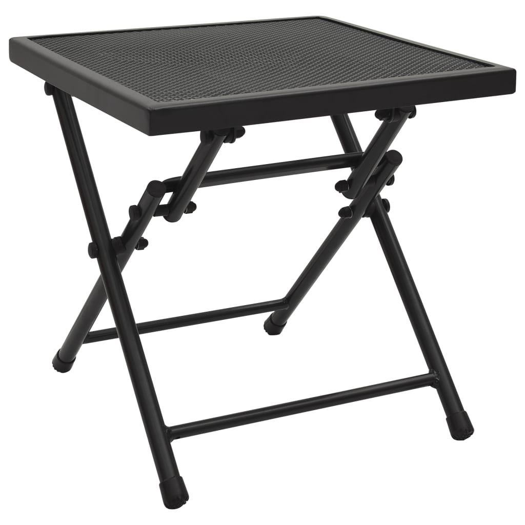 Anthracite steel mesh folding table 38x38x38 cm