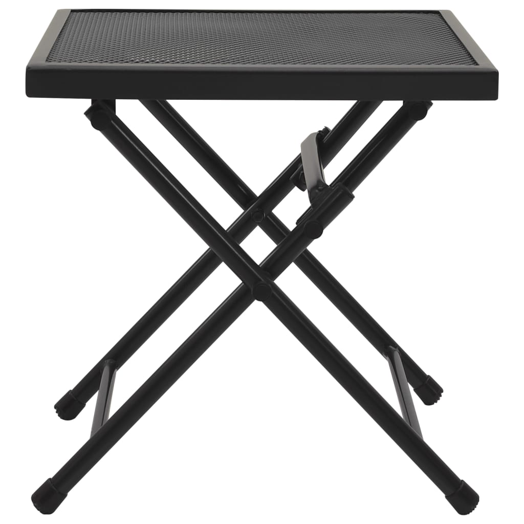 Anthracite steel mesh folding table 38x38x38 cm