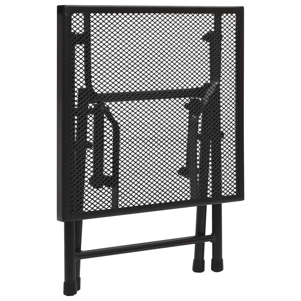 Mesa plegable de malla de acero antracita 38x38x38 cm
