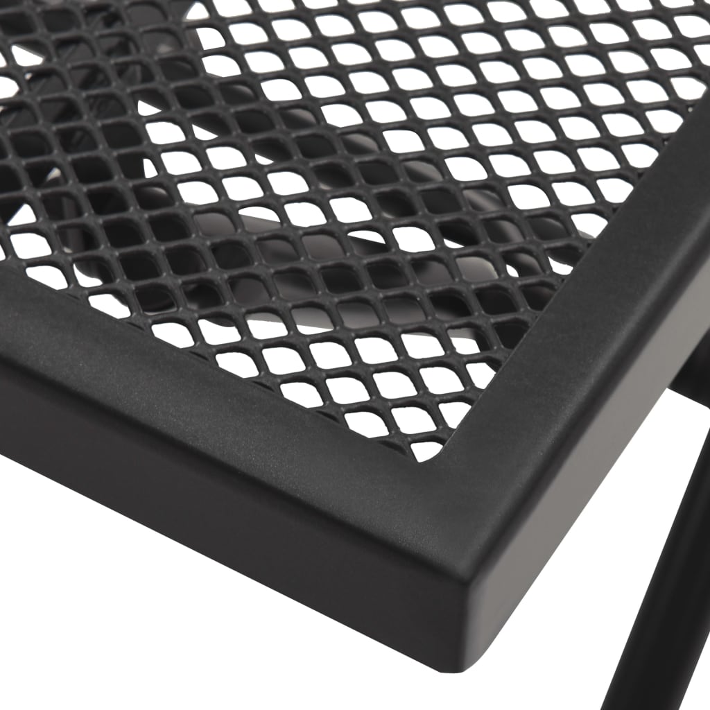 Anthracite steel mesh folding table 38x38x38 cm