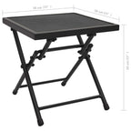 Anthracite steel mesh folding table 38x38x38 cm