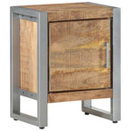 Mesita de noche de madera de mango rugosa 40x30x50 cm