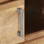 Mesa de centro de madera de mango rugosa 95x50x40 cm