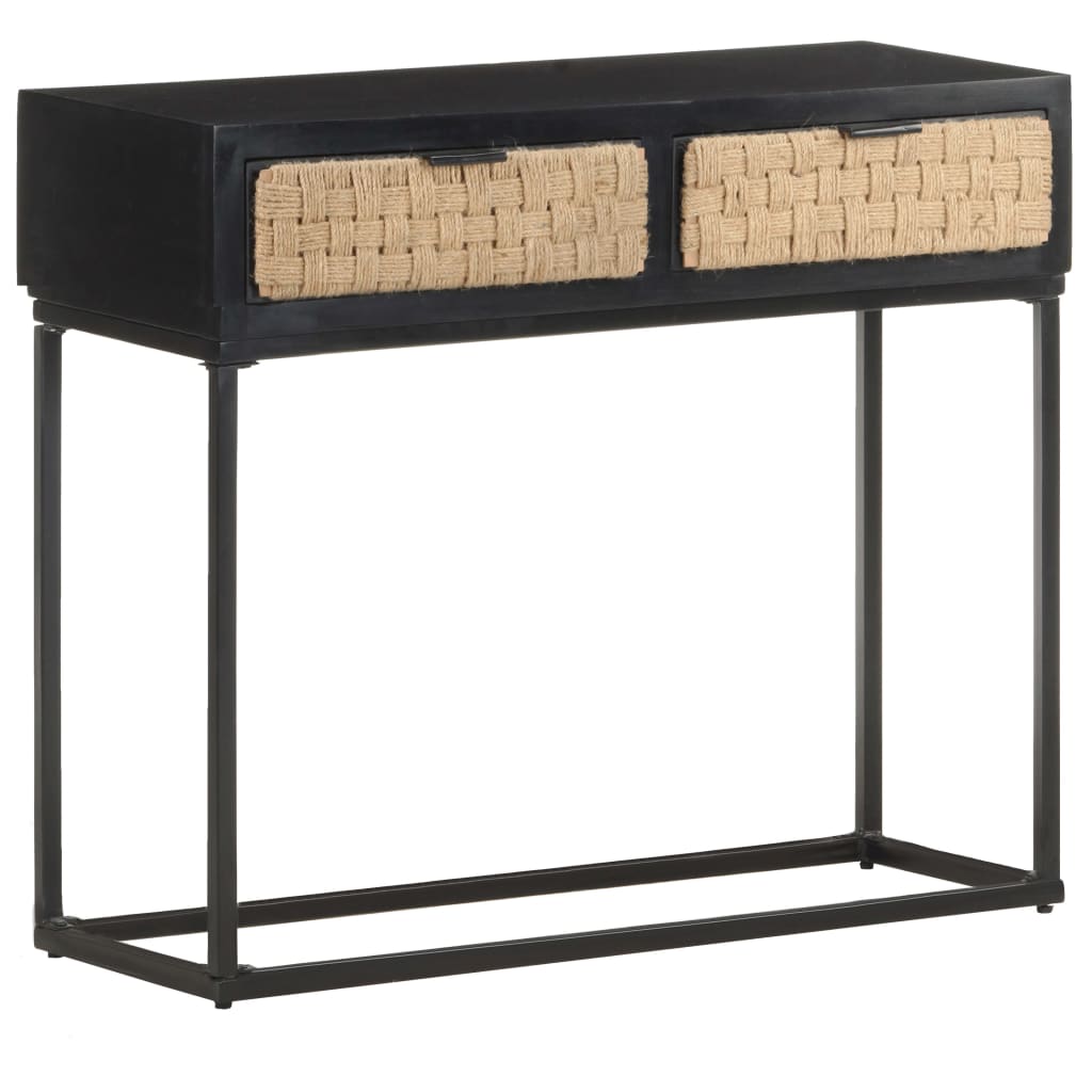 Acacia wood console table with live edge 100x35x76 cm