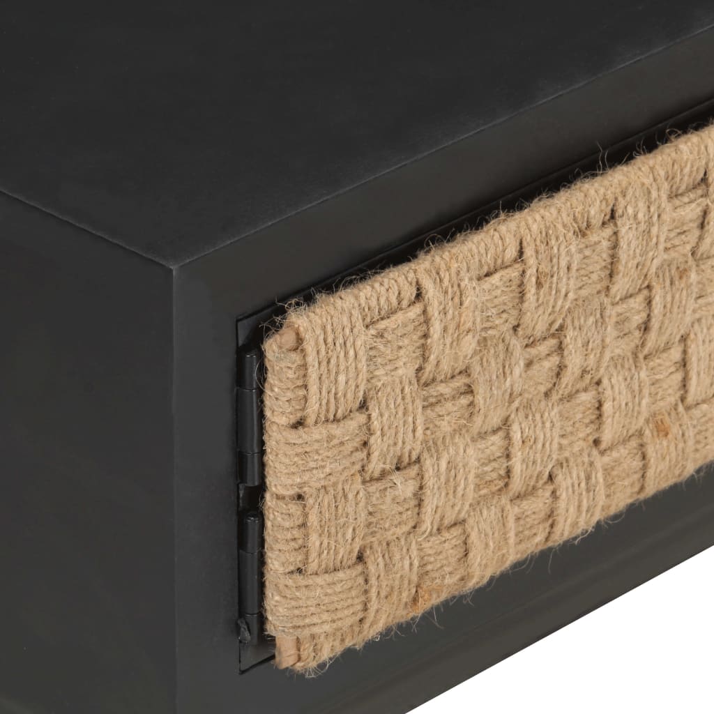 Mesa de centro de madera maciza de mango 90x60x35 cm