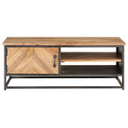 Mesa de centro de madera maciza de acacia 90x50x35 cm
