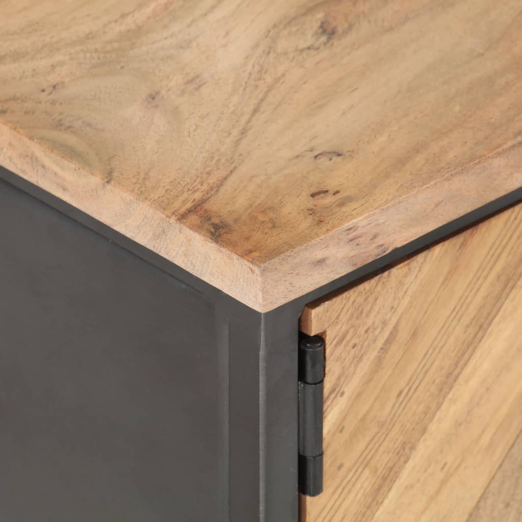 Mesa de centro de madera maciza de acacia 90x50x35 cm