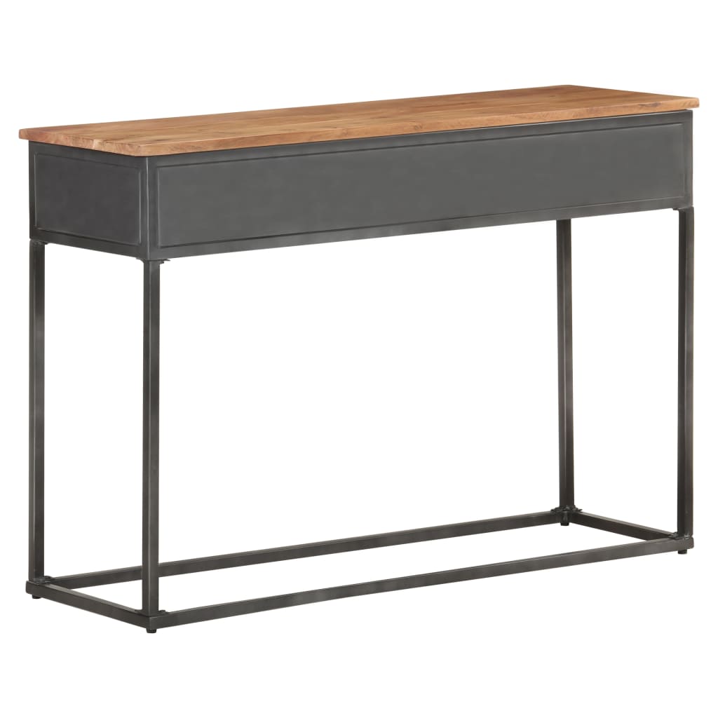 Mesa consola de madera maciza de acacia 110x35x75 cm