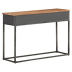 Mesa consola de madera maciza de acacia 110x35x75 cm