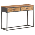 Mesa consola de madera maciza de acacia 110x35x75 cm