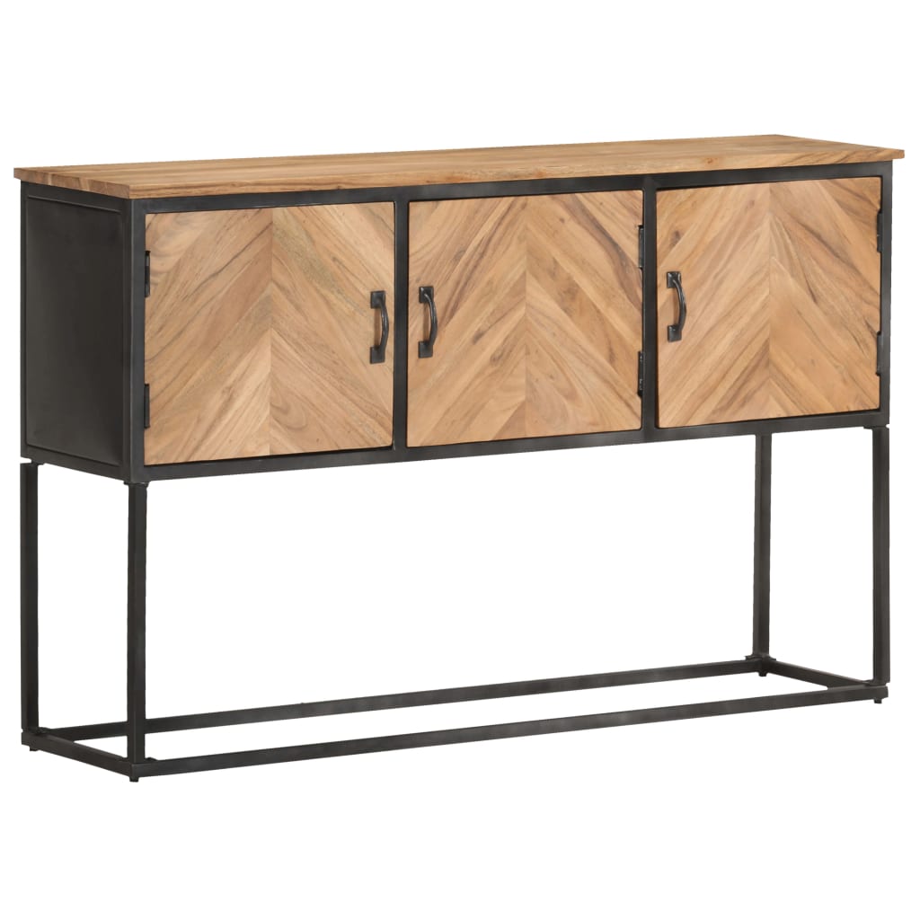 Aparador de madera maciza de acacia 120x30x75 cm