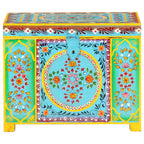 Caja almacenaje pintada a mano 50x40x40 cm madera mango maciza