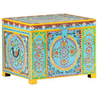 Caja almacenaje pintada a mano 50x40x40 cm madera mango maciza