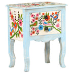 Mesita de noche pintada a mano madera maciza mango 40x30x50 cm