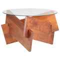 Mesa de centro de madera maciza de acacia 66 cm